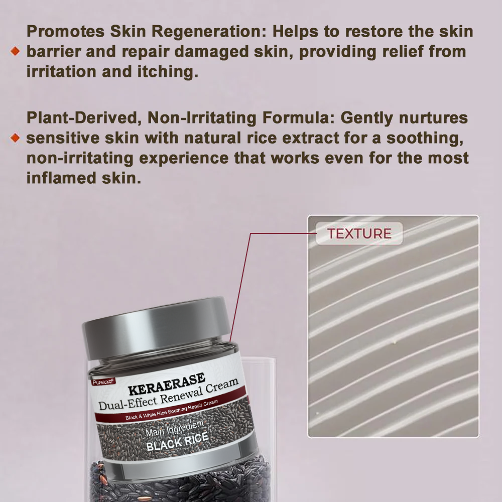 Pureluxo®Black Rice Skin Repair Essence Cream — FDA-Certified Skin Growth & Damage Treatment (For warts, seborrheic keratosis, skin tags, keratin buildup, hyperpigmentation, age spots, hyperplasia, etc.)